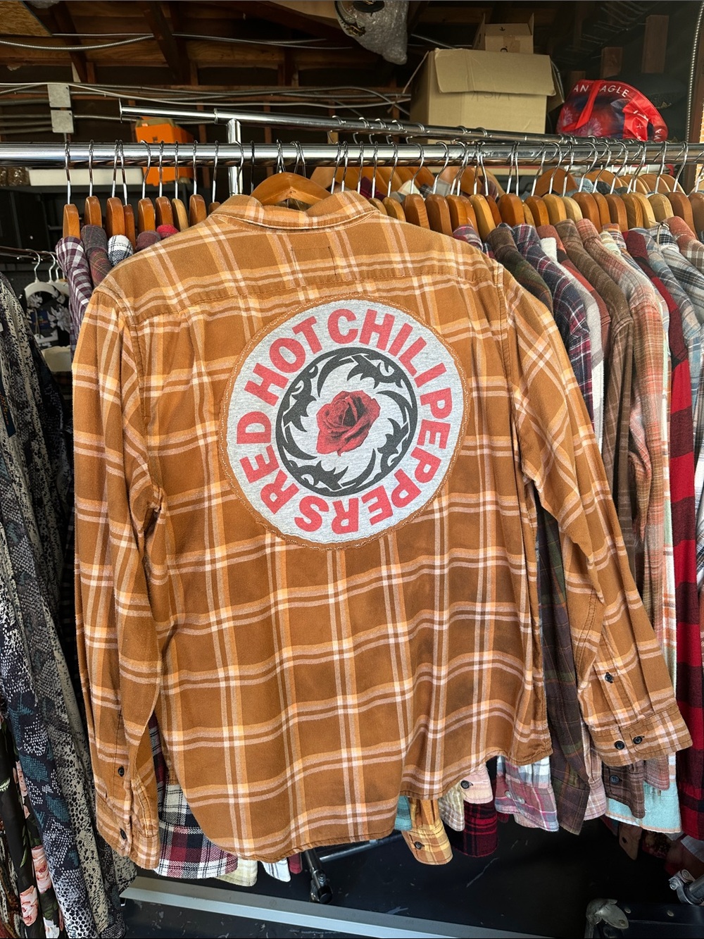 UPCYCLED vintage style band flannel